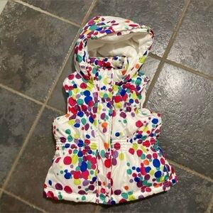 Gymboree COLOR HAPPY Colorful Polka Dot Puff Puffer Vest Size S 5/6